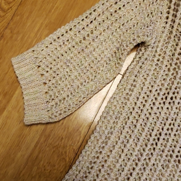 NWT Olive & Oak loose weave neutral tunic sweater - Picture 3 of 4